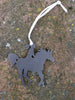 Horse And Lady Rider Ornament, Raw Steel, Metal - Burke Metal Work