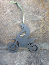 Dirt bike Boy Ornament - Burke Metal Work