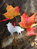 Fluffy Collie Dog Silhouette Metal Ornament - Burke Metal Work