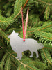 Fluffy Collie Dog Silhouette Metal Ornament - Burke Metal Work
