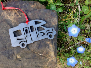 RV Metal Ornament, camper, motorhome