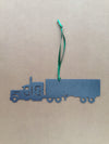 Semi Truck With Trailer Metal Ornament - Burke Metal Work