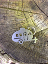 Camper keychain, backpack charm, zipper pull, Personalized Gift