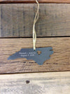 North Carolina State Outline  Metal Ornament
