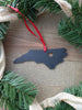 North Carolina State Outline  Metal Ornament