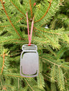 Mason Jar Ornament, Gifts, Decor, Christmas Ornament, Holiday Decor, Metal