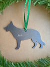 German Shepherd Dog Ornament, Metal Christmas Ornament, Personalized Gift