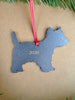 Westie Dog Ornament, Metal Christmas Ornament, Personalized Gift