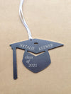 Graduation Cap Ornament, Metal Christmas Ornament, Personalized Gift