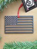 American Flag Steel Ornament, Christmas Ornament