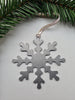 Snowflake Ornament, Metal Christmas Ornament, Personalized Gift