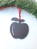Apple Ornament, Metal Holiday Ornament, Personalized Gift