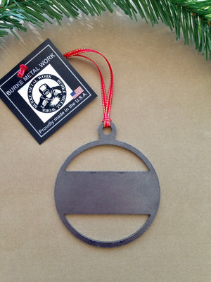 Christmas Ball Ornament, Metal Holiday Ornament, Personalized Gift