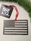 American Flag with Pledge of Allegiance Steel Ornament