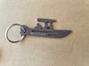 Boat Keychain, Center Console Boat, Fishing Boat, Metal Keychain, Personalized Gift, Custom Text
