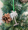 Palm Tree Keepsake, Ornament, Personalized Gift, Metal Christmas Ornament