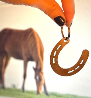 Horseshoe Keychain, Metal Keychain, Zipper Pull, Personalized Gift, Custom Text