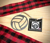 Volleyball Ornament, Personalized Gift, Metal Christmas Ornament