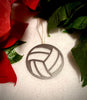 Volleyball Ornament, Personalized Gift, Metal Christmas Ornament