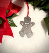 Gingerbread Man Ornament, Personalized Gift, Metal Christmas Ornament