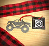 Monster Truck Ornament, Personalized Gift, Metal Christmas Ornament