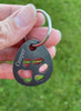 Paw Print Keychain, Pet keychain, Backpack Tag, Zipper Pull, Personalized Gift, Pet Memorial, Steel, Metal