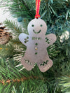 Gingerbread Man Ornament, Personalized Gift, Metal Christmas Ornament
