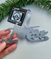 Snow Dirt Bike Ornament, Snow Bike Metal Christmas Ornament, Personalized Gift