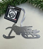 Snow Dirt Bike Ornament, Snow Bike Metal Christmas Ornament, Personalized Gift