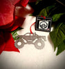 Monster Truck Ornament, Personalized Gift, Metal Christmas Ornament