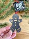Gingerbread Man Ornament, Personalized Gift, Metal Christmas Ornament