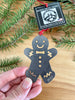 Gingerbread Man Ornament, Personalized Gift, Metal Christmas Ornament