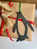 Penguin Christmas Ornament, Personalized Gifts, Rustic Metal Tree Ornament, Sustainable Ornament