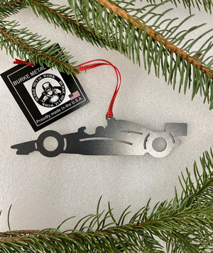 IndyCar Christmas Ornament, Race Car Ornament, Personalized Gifts, Rustic Metal Tree Ornament