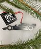 IndyCar Christmas Ornament, Race Car Ornament, Personalized Gifts, Rustic Metal Tree Ornament