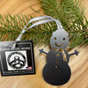 Snowman Ornament Personalized, Snowman Christmas Ornament, Rustic Metal Tree Ornament