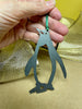 Penguin Christmas Ornament, Personalized Gifts, Rustic Metal Tree Ornament, Sustainable Ornament