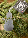 Snowman Ornament Personalized, Snowman Christmas Ornament, Rustic Metal Tree Ornament