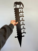 Snow Gauge, 12'', 24'', 36'', Metal Snow Ruler, Rounded Edges, Snowman, Snowflake, Snowmobile, Buck, Horse, Thick Steel
