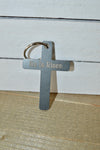 He Is Risen Cross Keychain
