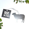 Sheep Christmas Ornament, Lamb Metal Ornament, Personalized Gift