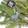 Deer Christmas Ornament, Buck Antlers Metal Ornament, Personalized Gift