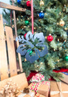 Hibiscus flower Ornament, Metal Holiday Ornament, Personalized Gift