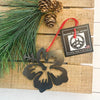 Hibiscus flower Ornament, Metal Holiday Ornament, Personalized Gift