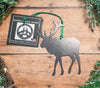 Elk Christmas Ornament, Metal Ornament, Mountain Gifts, Personalized Gift