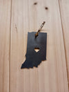 Indiana Metal Keychain
