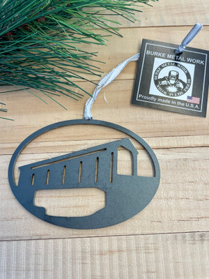 Covered Bridge Christmas Ornament, Personalized Gifts, Rustic Metal Tree Ornament