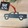 Quad Cab Truck Christmas Ornament, Double Cab Pickup Truck, Personalized Gifts, Rustic Metal Tree Ornament