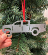 Quad Cab Truck Christmas Ornament, Double Cab Pickup Truck, Personalized Gifts, Rustic Metal Tree Ornament