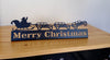 Jeeps Pulling Santa and Sleigh Christmas Display 4 Door